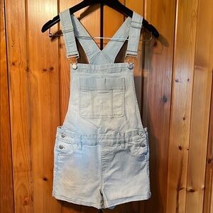 Striped Light Blue Denim Overalls